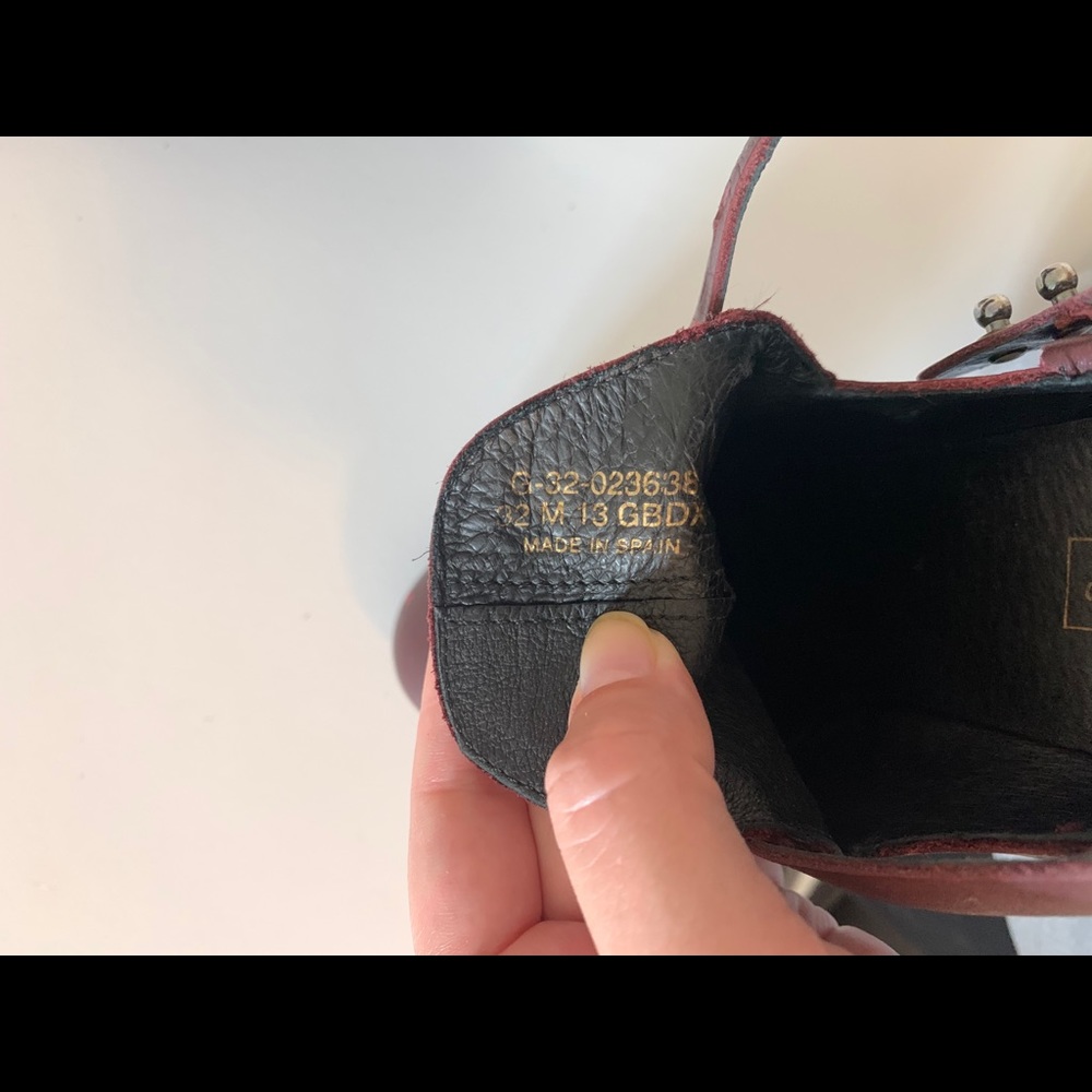 TOPSHOP Burgandy Block Heel Booties SZ 7 - Picture 7 of 7